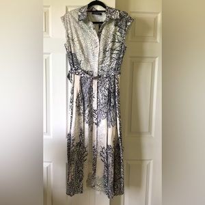 Floral Button Up Collar Dress